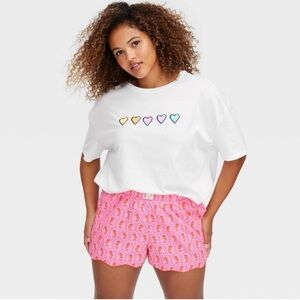 Women's Seahorse Poplin Boxer Shorts Pink - Roller Rabbit x Target NWT